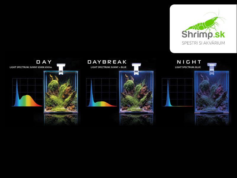 Aquael Shrimp Day & Night 20 Akváriový set čierny 19 l