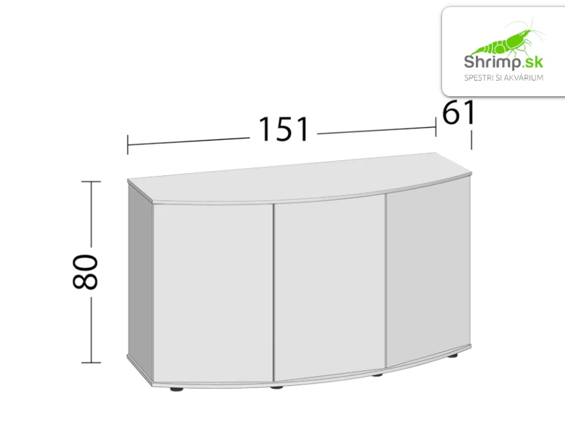 Skrinka JUWEL na akvárium Vision 450 dub