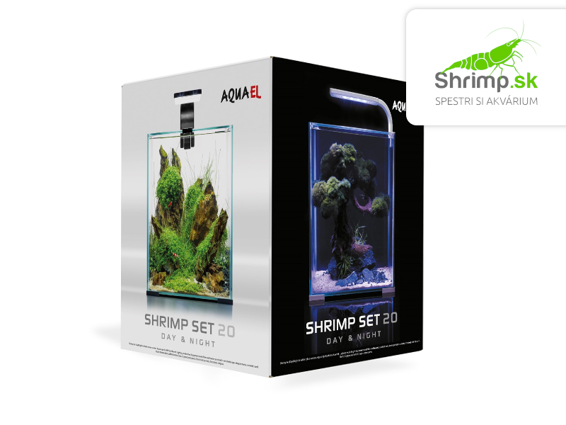 Aquael Shrimp Day & Night 20 Akváriový set čierny 19 l