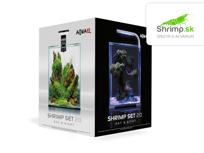Aquael Shrimp Day & Night 20 Akváriový set biely 19 l