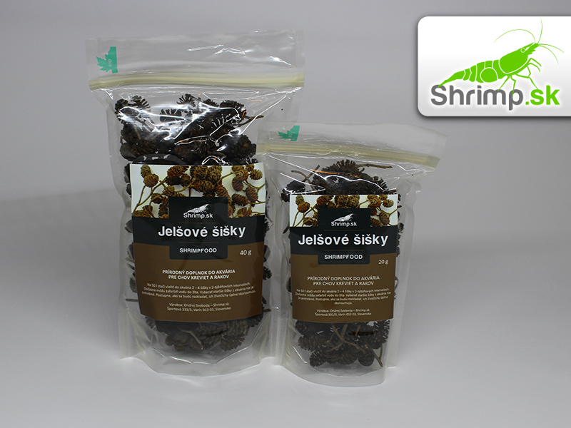 Jelšové šišky pre krevetky 40 g (90–110 ks)