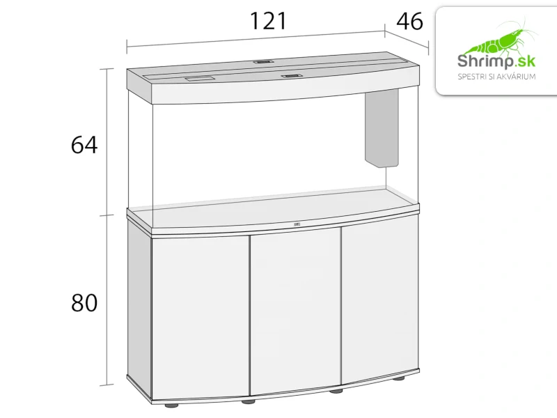 Akváriový set JUWEL Vision LED 260 biely 260l