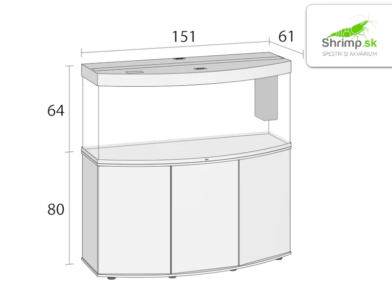 Akváriový set JUWEL Vision LED 450 biely 450l