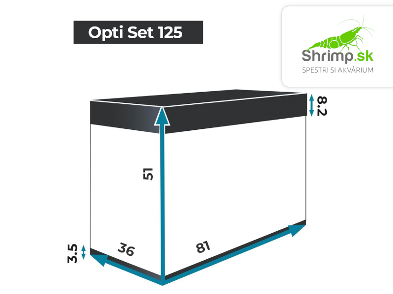 Aquael Akváriový set OPTI SET 125 čierny, 125 l