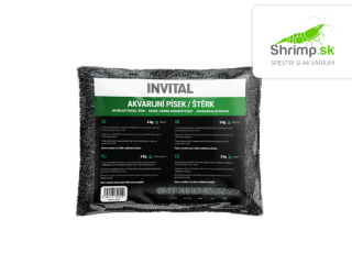 INVITAL Akváriový piesok čierny 0,8-1,2 mm 3 kg